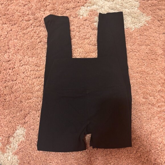 Splits59 Women XXS Black High Waisted Cropped Leggings Airweight Yoga Athleisure - Picture 3 of 5